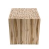 CLARA - Square End Table 45.5x45.5cm Natural Wood Teak Branches