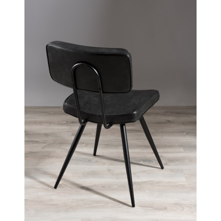Lot de 2 chaises noires AUGUSTIN JAMES