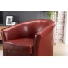 KATE - Fauteuil cabriolet NEW YORK rouge pieds noirs