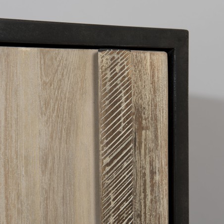 Buffet CARMEN - Bois acacia et pieds métal