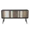 CARMEN - Acacia Wood 3-Door Buffet with Metal Legs