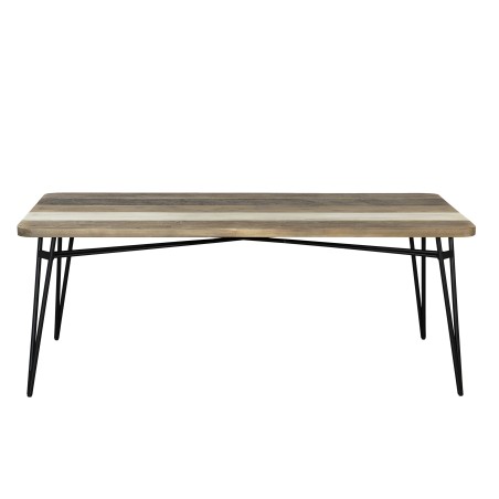 CARMEN - Dining Table 200x100cm Acacia Wood Metal Legs