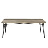 CARMEN - Dining Table 200x100cm Acacia Wood Metal Legs