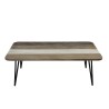 CARMEN Rectangular Coffee Table 120x70cm Acacia Wood Black Metal Legs