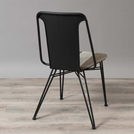 Lot de 2 chaises CARMEN - Pieds métal