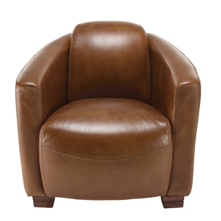 Fauteuil OCTAVE CHICAGO marron vintage