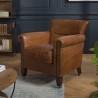 OCTAVE VERONE Vintage Brown Leather Armchair