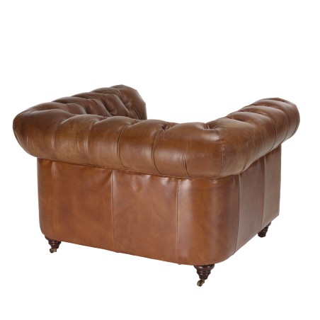OCTAVE Vintage Brown Chesterfield Armchair | Baroque Style