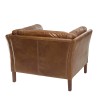 Fauteuil vintage en cuir marron OCTAVE MILANO