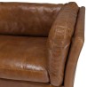 Canapé marron MILANO vintage cuir 3 places OCTAVE