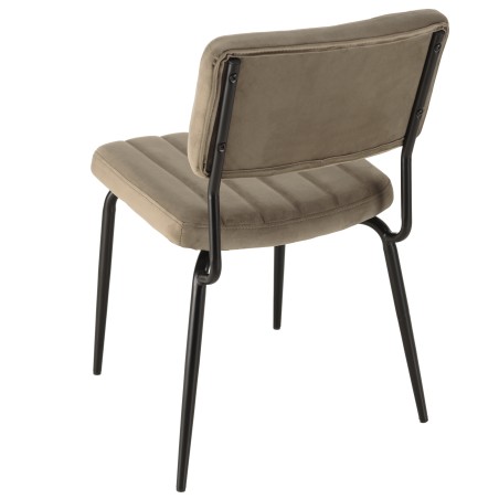 AGATHE Taupe Velvet Chair - Trendy and Comfortable Design