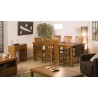Modern Brown Teak Wood Console Table with 2 Drawers