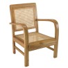 Fauteuil WALLY - Bois de Mindi et cannage clair