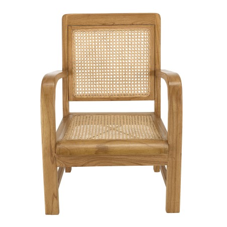 WALLY Light Brown Mindi Armchair with Cane Seat