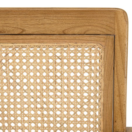 WALLY Light Brown Mindi Armchair with Cane Seat