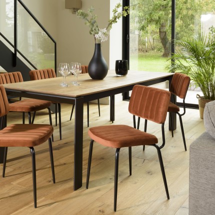 AGATHE Orange Velvet Chair - Trendy and Comfortable