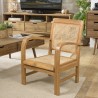 Fauteuil WALLY - Bois de Mindi et cannage clair
