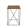 Table d'appoint MAXENCE bois teck recyclé 35x35cm
