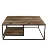 Table basse carrée SIXTINE 100x100cm Teck et Acacia Recyclé