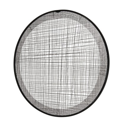 Décoration murale ronde 100x100cm métal noir