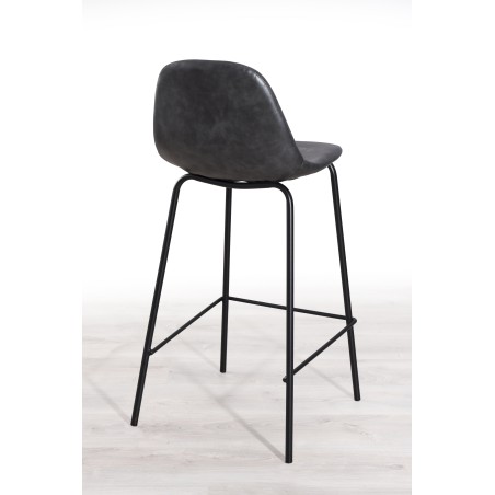 TOM - Set of 2 Anthracite John Bar Stools