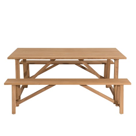 Ensemble de jardin en bois teck KIM - 6/8 pers - Table 180*90 cm