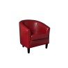 KATE - Fauteuil cabriolet NEW YORK rouge pieds noirs
