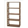 LORINE Brown 4-tier Lattice Shelf Mindi Wood