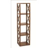 LORINE Brown Shelf Unit with 4 Compartments 40 cm - Mindi Wood