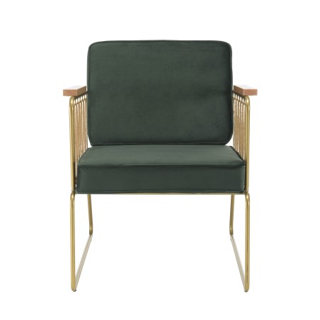 Fauteuil AGATHE - Velours vert foncé - Design et Confort