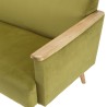 AGATHE Light Green Velvet 2-Seater Sofa - Wooden Legs & Armrests