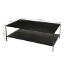 ROMAIN - Rectangular Black Industrial Metal Coffee Table