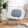 Chaise FANNY en velours bleu clair