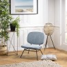Chaise FANNY en velours bleu clair