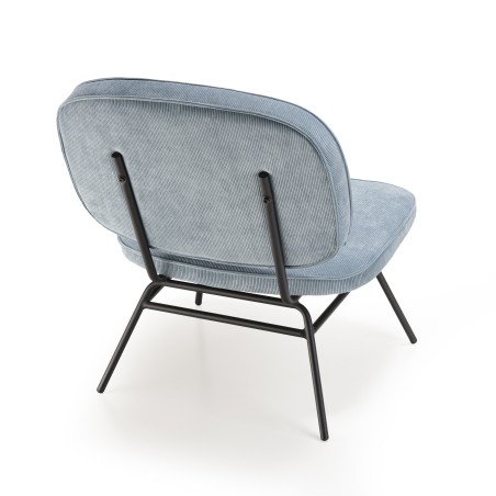 Chaise FANNY en velours bleu clair