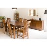 LORINE - Rectangular Dining Table in Brown with Extension, 160/200 cm