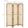 Paravent ISA en bois de manguier et cannage