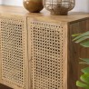 Buffet ISA - Bois de manguier et cannage naturel