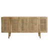 ISA Brown 5-Door Sideboard in Mango Wood with Cane - Bohemian Style