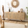 Buffet ISA - Bois de manguier et cannage naturel