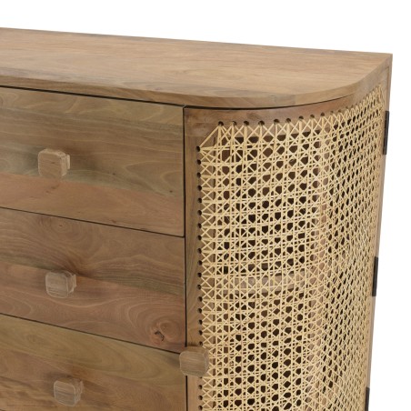 Meuble ISA - Bois de jamelonier et cannage