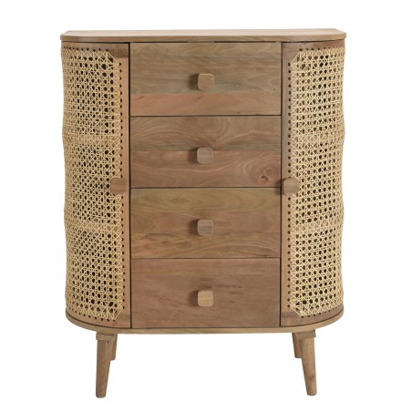 Meuble ISA - Bois de jamelonier et cannage