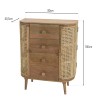 Meuble ISA - Bois de jamelonier et cannage