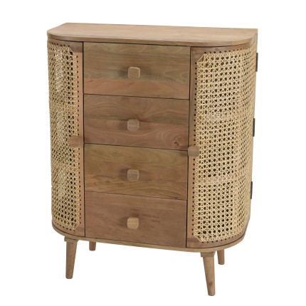Meuble ISA - Bois de jamelonier et cannage