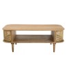 ISA Brown TV Stand in Jackfruit Wood with Natural-Coloured Cane