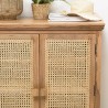 Meuble ISA - Buffet vintage en bois de jamelonier et rotin