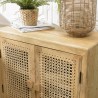 ISA Buffet - 2 Doors Mango Wood and Rattan Natural Color