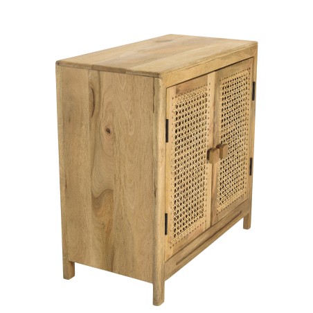ISA Buffet - 2 Doors Mango Wood and Rattan Natural Color
