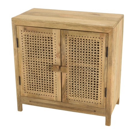 ISA Buffet - 2 Doors Mango Wood and Rattan Natural Color