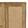 ISA Brown Tall Cabinet with 2 Doors | Mango Wood & Cane | Elegant Storage
